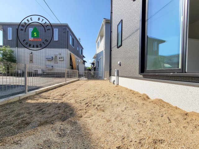 熊本市北区八景水谷3丁目第1-3棟（3号棟）の庭|お庭で自由な時間を過ごせます。