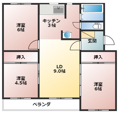 寿ハイツ新生の間取り