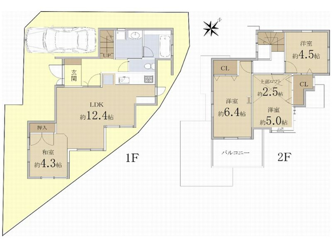 【間取り】 | 山科区御陵岡ノ西町　中古戸建