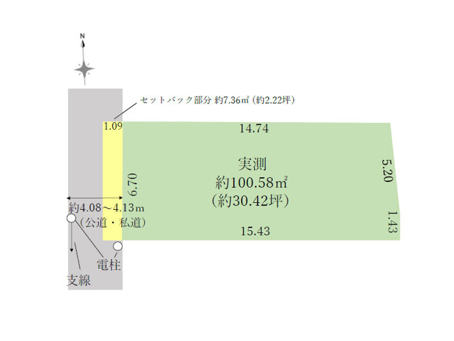 【土地図】 | 新座市栗原6丁目　建築条件無売地　全1区画　(保谷店) | 建築条件はございません！約30坪の土地に理想の住まいを建築いただけます。