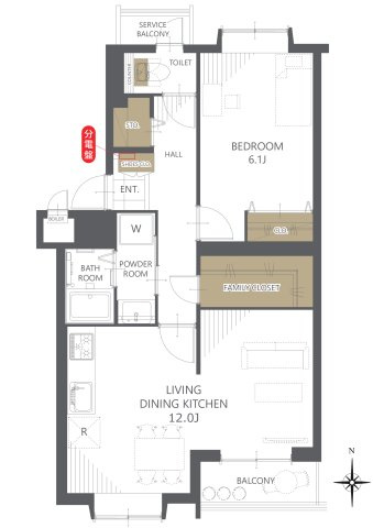 【間取り】深江橋コーポＦ号棟 