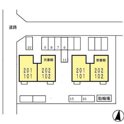 【区画図】 | ハイカムール弐番館