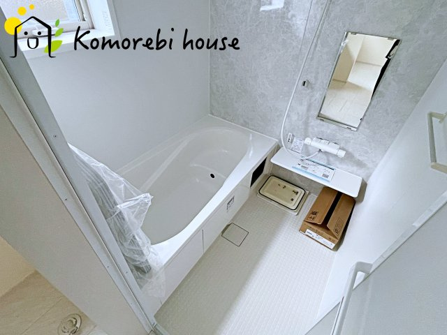 さいたま市北区吉野町　第2　新築一戸建て　リーブルガーデン　04の浴室|暖房・乾燥・換気が一体になった多機能浴室で、一年を通して快適に使えるのが魅力。冬は暖房であたたかく、雨の日は乾燥が洗濯物をしっかり乾かしてくれます。