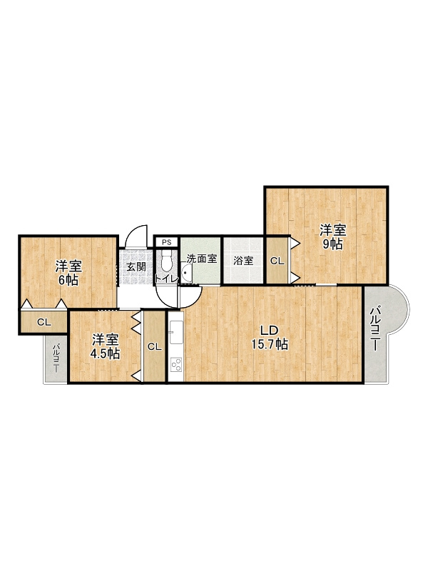 第二恵美酒マンションの間取り