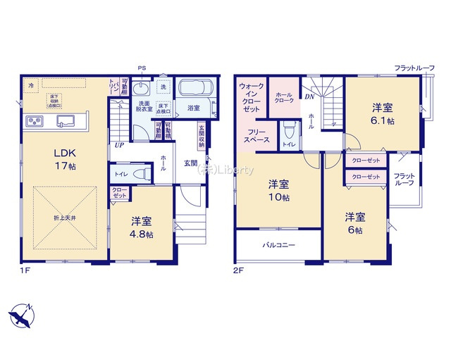 龍ケ崎市立野7期　新築戸建の間取り