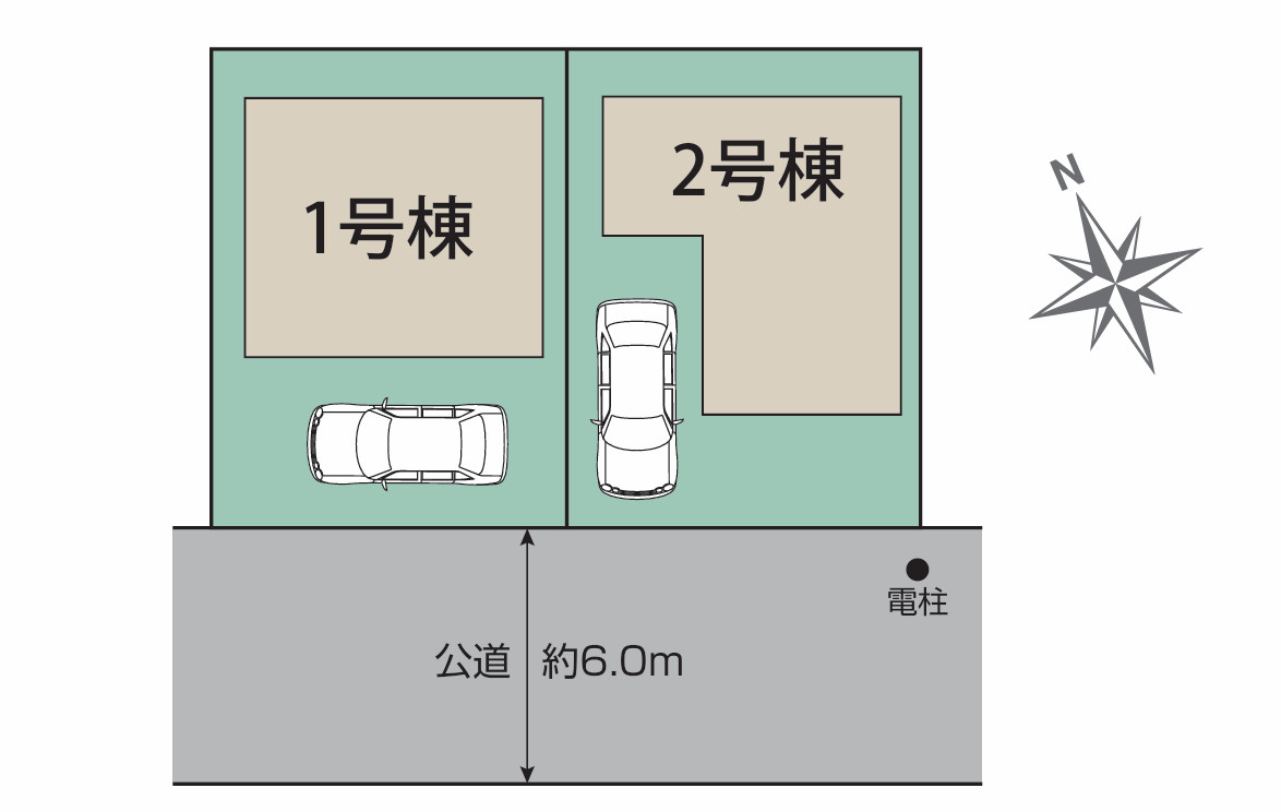 新座市野火止5丁目の区画図