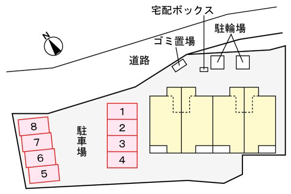 ファミール　山神戸の駐車場