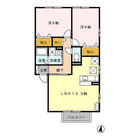 柏崎市三和町のアパートの間取り