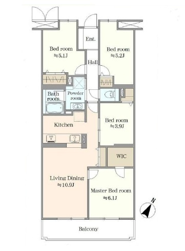 【間取り】 | ハイホームみずほ台 | ４LDK
