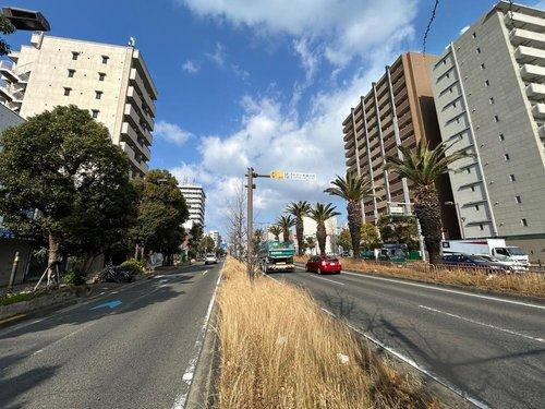 堺市宿院町東　ロードサイド土地の前面道路含む現地写真