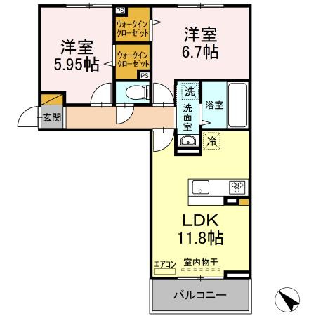 オテール・ロッシュⅠⅡの間取り