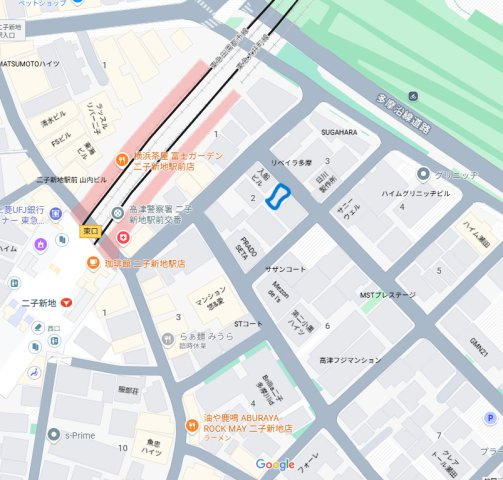 神奈川県川崎市高津区瀬田の地図