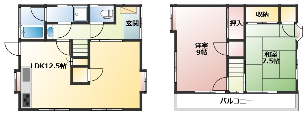 広島市西区井口１丁目の一戸建ての間取り