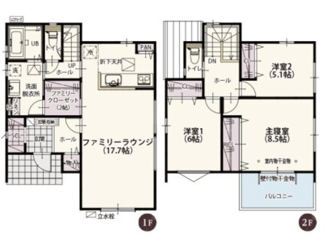 【間取り】 | 鴻巣市宮前第1期　ワイウッドコート　新築戸建　全8棟　1号棟