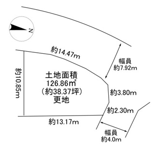 【土地図】 | 川西市松が丘町　建築条件無土地