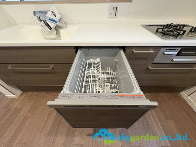 茅ヶ崎市香川5丁目　新築戸建　全11棟2号棟のキッチン|食洗機内蔵システムキッチン