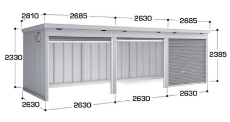 山町ガレージの外観パース