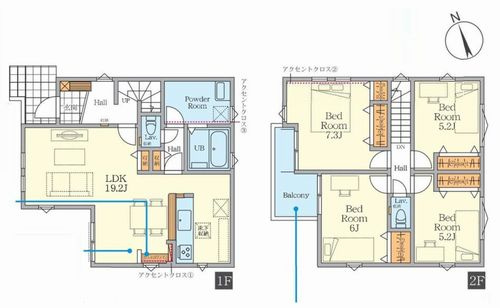 【間取り】 | 【仲介手数料０円】茅ヶ崎市南湖4期　新築一戸建て　全2棟 | 1号棟　茅ヶ崎市南湖4期　新築一戸建て　全2棟