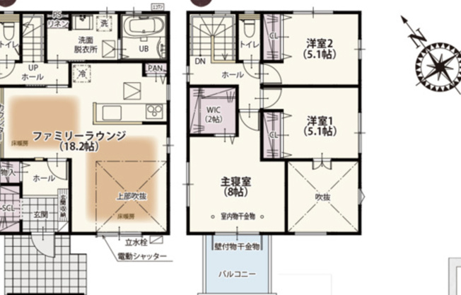 【間取り】 | 久喜市吉羽第6期　ワイウッドコート　新築戸建　全5棟　2号棟