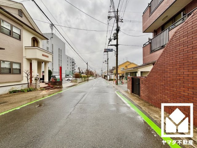宇治市開町　1期　１号地の前面道路含む現地写真