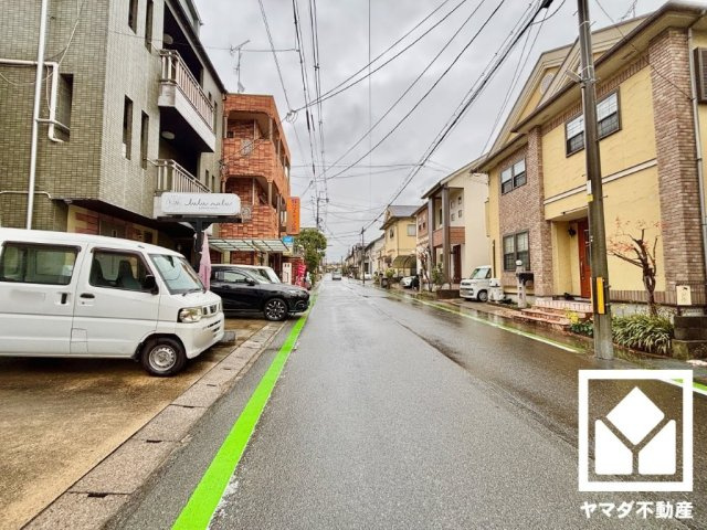 宇治市開町　1期　１号地の前面道路含む現地写真