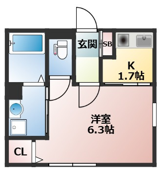 エミネックス芝中田の間取り