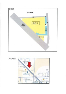 【外観】 | 柏原町柏原警察署横事業用貸地 | 東側進入口
