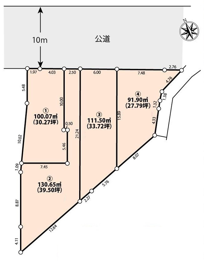 茅ヶ崎市下町屋３丁目　建築条件なし　売地　区画3