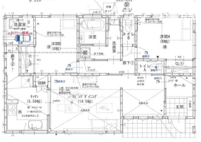 【居間・リビング】 | 邑楽町中野中古平屋住宅
