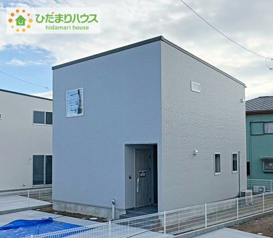 日立市東金沢町1丁目　新築戸建　2号棟の外観|白を基調とした明るい印象を受ける外観です！