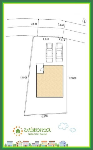 日立市東金沢町1丁目　新築戸建　2号棟の区画図|周辺商業施設・教育施設充実♪