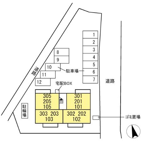 サンライズガーデンさくらの区画図
