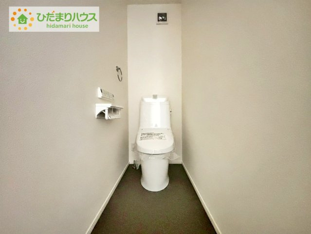 日立市東金沢町1丁目　新築戸建　1号棟のトイレ|トイレは1F、2F共に完備！取り合いになることがありませんね(^^)/