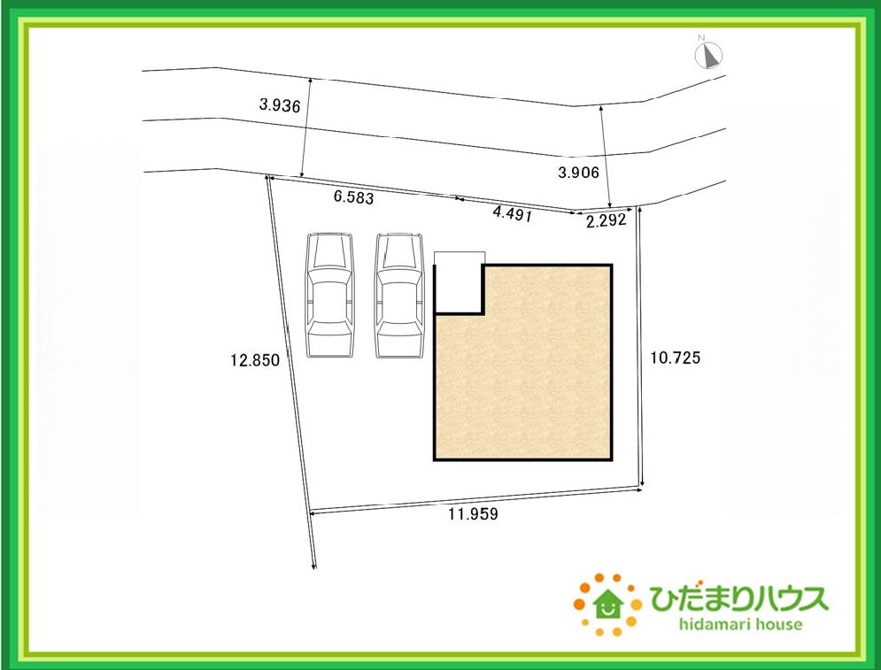 日立市東金沢町1丁目　新築戸建　3号棟の区画図|時間がない時もらくらくと車の出し入れができる並列駐車場を完備！！