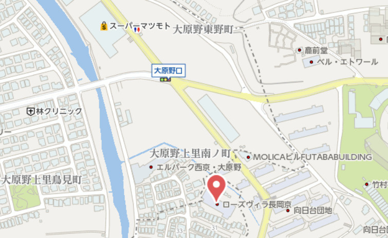 ローズヴィラ長岡京　7階の地図