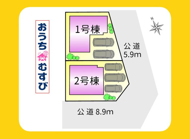 名東区梅森坂1丁目(全2棟)の区画図