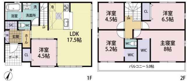 神戸市西区秋葉台2丁目中古戸建の間取り