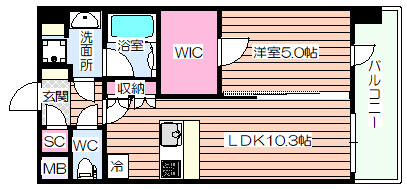 【間取り】 | スプランディッド弁天町WEST
