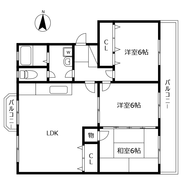 第1コーポ浜田の間取り