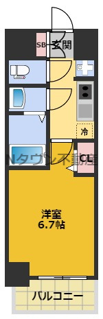 【間取り】 | プレサンス広小路通今池 | 間取りです。