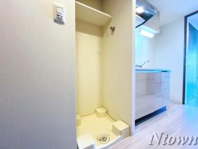 【設備】 | プレサンス桜通ベルノ | 洗濯機置き場です。