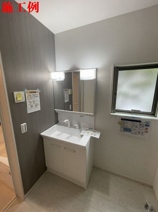 鎌倉市台4丁目新築戸建て　2期1号棟の独立洗面台|洗面化粧台施工例