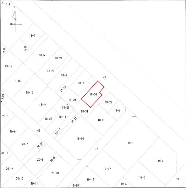 岡崎市美合新町・中古戸建の区画図|区画図です。