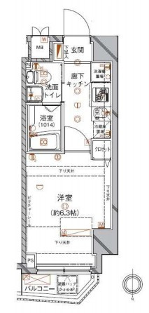 【間取り】 | クレイシア西蒲田