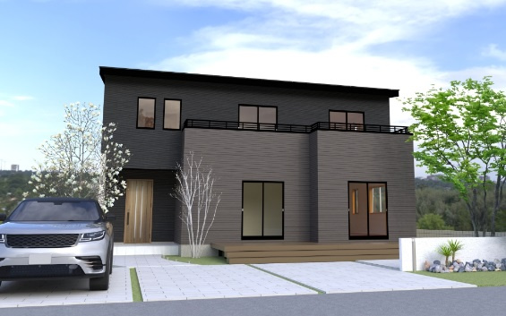 鹿沼市千渡　売地の外観パース|セレクトプラン～わたしの毎日にぴったり思いがカタチになる喜びを♪
ソーラーパネル3.28ｋｗ搭載
【43S6.0b】
建物価格1，653万円、建物面積80.32㎡