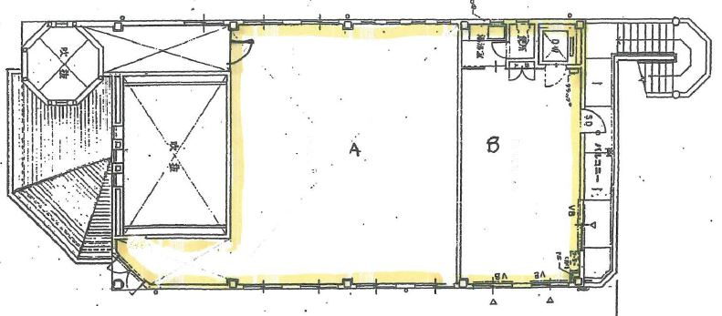 中川駅前郵便局2階店舗の間取り