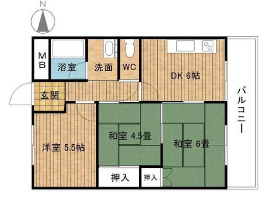 マンション大門の間取り
