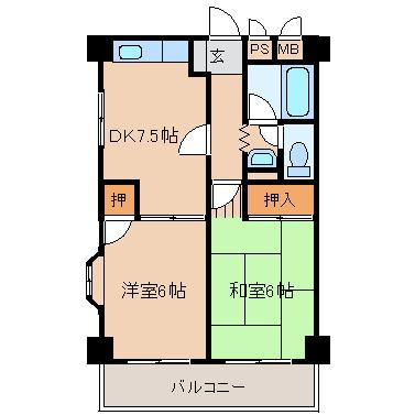 【間取り】 | スカイハイム天神橋