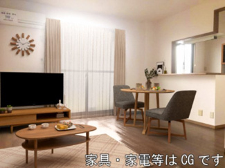 【居間・リビング】 | スターブル　Ａ | 現況優先。家具付きではありません。