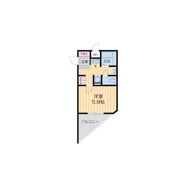神戸市中央区加納町３丁目の賃貸マンションの間取り